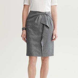 Banana Republic Petite Tweed Skirt with Bow Detail